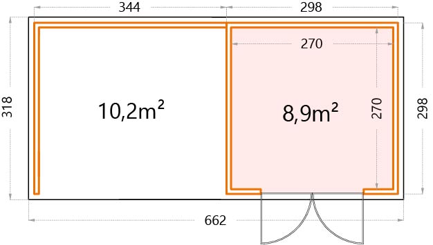 Garden house floor plan