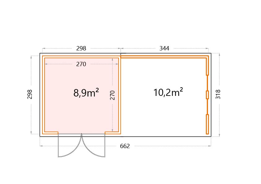 Garden house floor plan