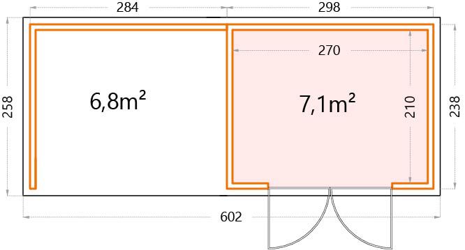 Garden house floor plan