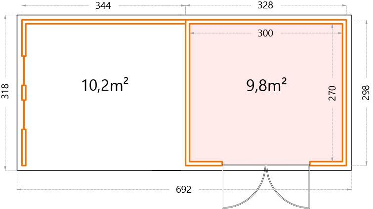 Garden house floor plan