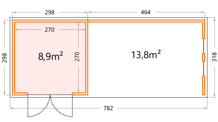 Garden house floor plan